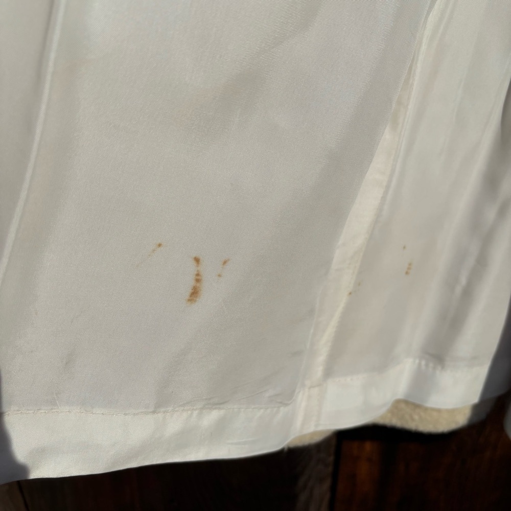 Vintage Wool Women's Coat Cream Color Label: International Scene Size M - Picture 11 of 13